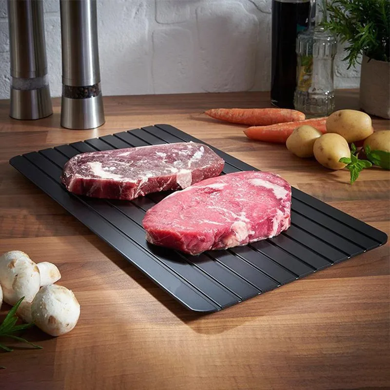 Быстрое размораживание лотков измельчение продуктов для мяса Доска Быстрая плита для размораживания лоток из алюминиевого сплава для замороженного мяса кухонный инструмент