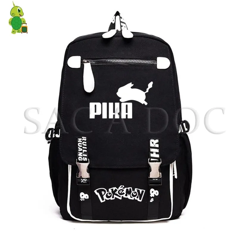 Покемон рюкзак с отражающими вставками Pikachu Eevee школьные сумки для подростков девочек мальчиков ноутбук удобный рюкзак для путешествий Сумки - Цвет: 4