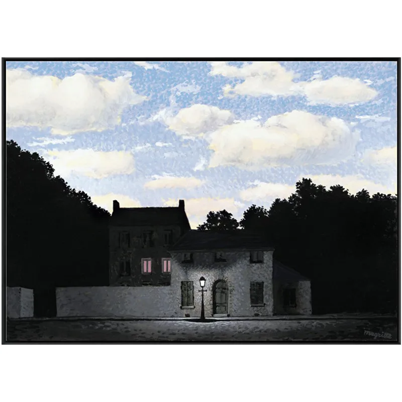 

Wall Pictures Painting Posters And Prints For Living Room Home Decor Unframed Cuadros The light of the village By Rene Magritte