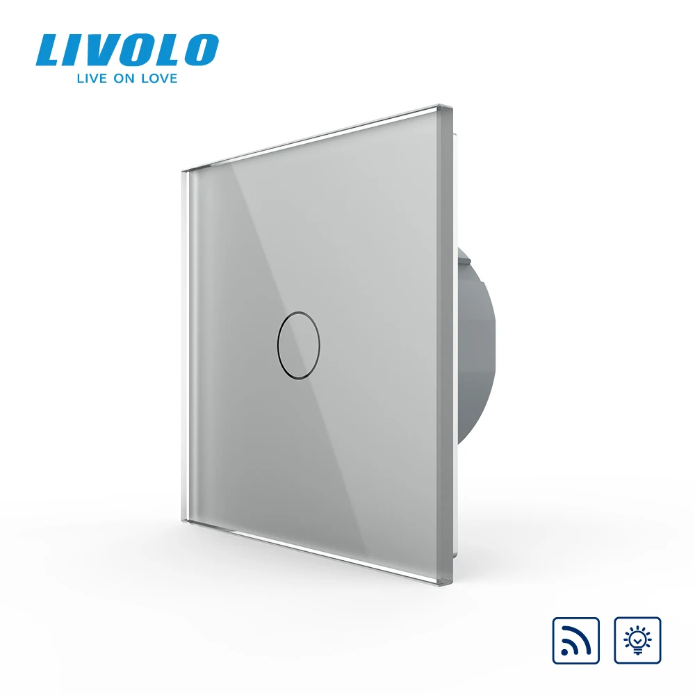 US $31.87 Livolo Eu Standard Switch220250v Remote And Dimmer Function Wall Light Switchc701dr1235 No Remote Controller No Logo