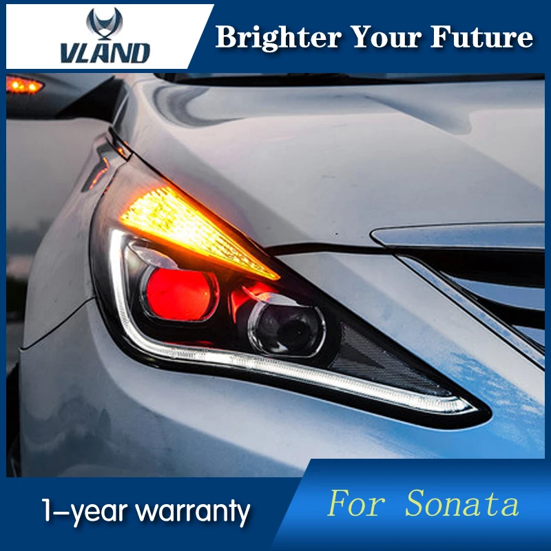Головная лампа для Hyundai Sonata 8th 2011 2014 светодиодный двухлучевой биксеноновый