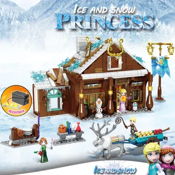 

715pcs Ice and Snow Princess Castle Building Blocks Compatible Friends Figures Grocery Store Girls Toys Bricks