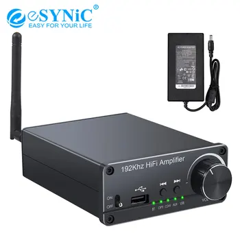 

eSYNiC 192kHz Bluetooth Stereo Audio Amplifier Digital Power Amp DAC Optical Coaxial USB AUX to Analog Audio Converter 100W+100W