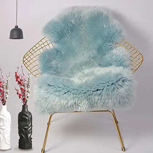 Tiffany Blue Мягкий ковер из натурального меха и шерсти, коврик для кровати собаки, ортопедическая кровать для собаки, белый ковер для собаки, для больших, средних и маленьких щенков - Цвет: Tiffany Blue
