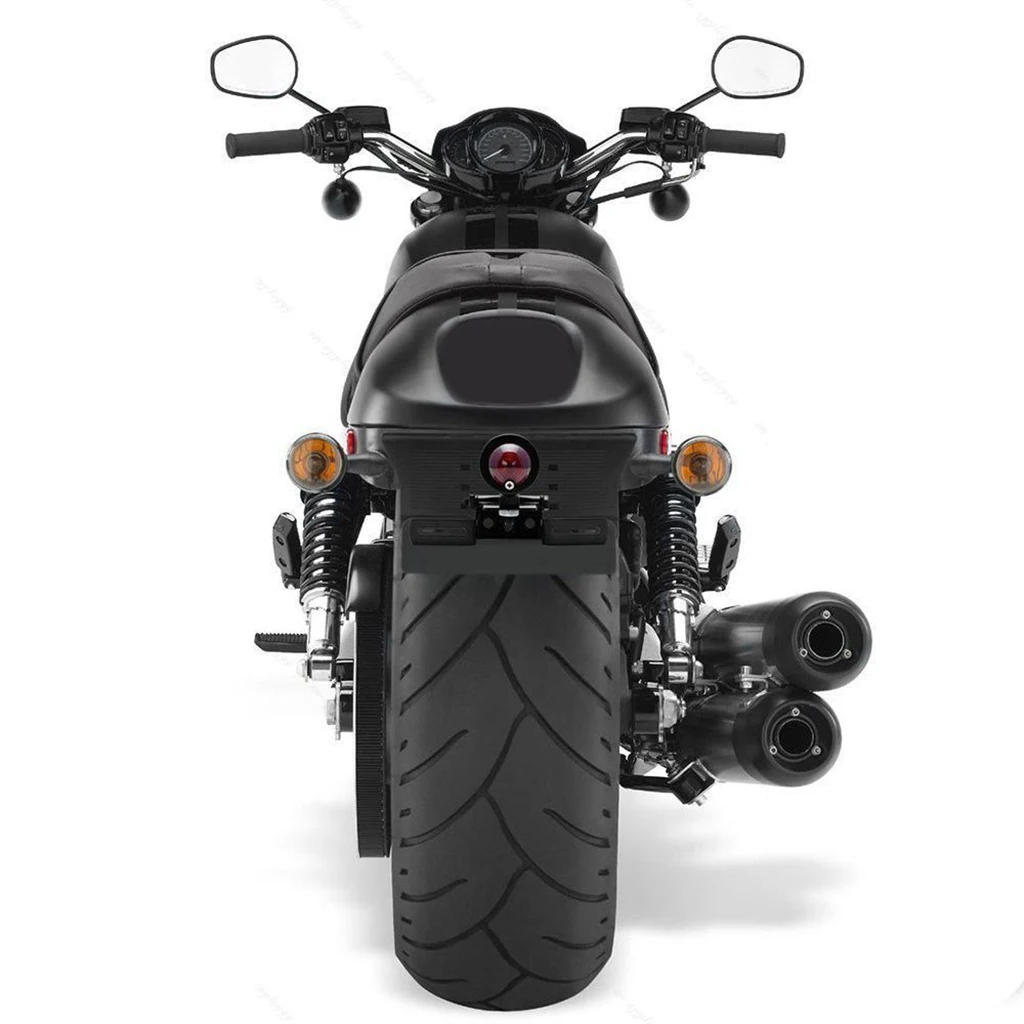 1x Motorcycle Rear Tail Stop Light Brake w/ Plate Holder for Harley Bobber Cafe Running light Rear brake Marker light