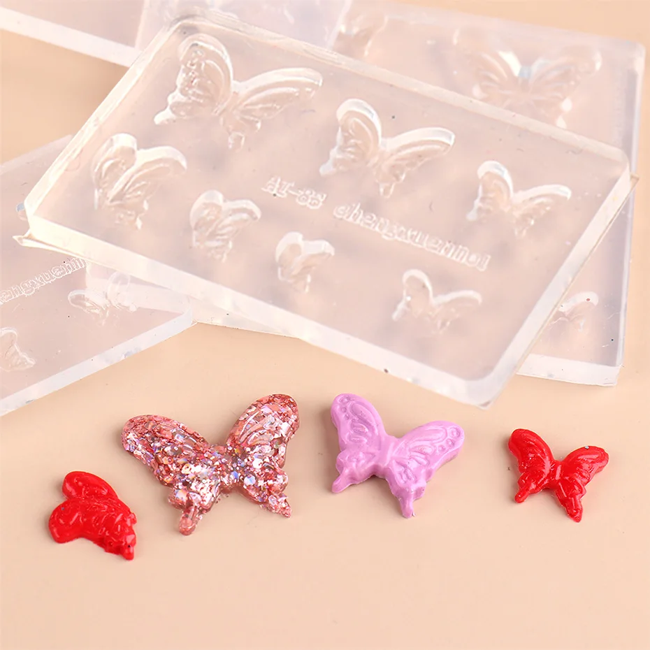Butterfly Nail Art Carving Mold Bow-knot Nail Stamping Plate 3D Silicone GEl Polish Mould Manicure DIY Nail Tools 5