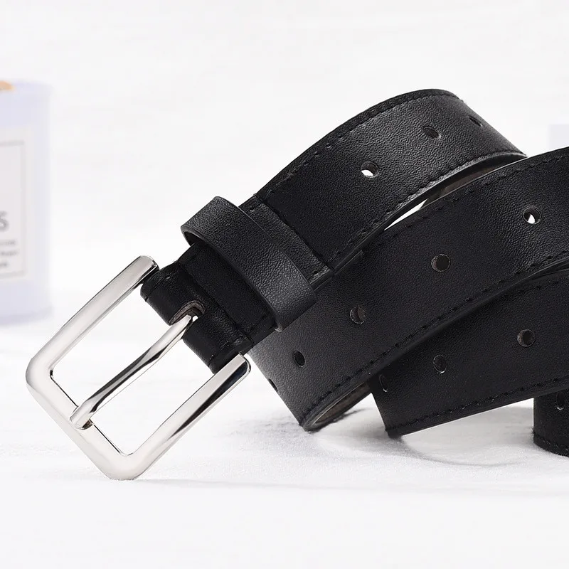 Women's Belt Strap Casual All-match Women Brief Leather Waist Band Women Strap Pure Color Belts Top Quality Jeans Accessories