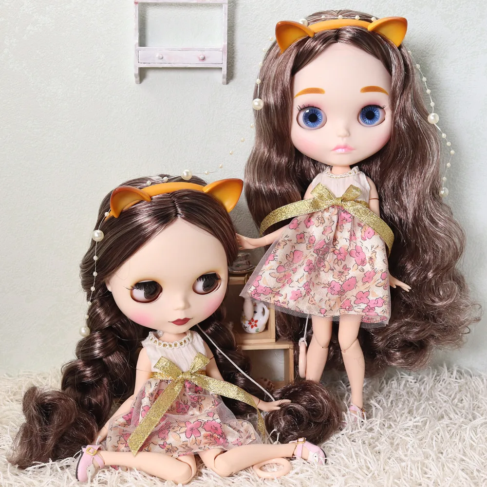 Кукла Blyth ICY DBS с матовым лицом лисицей туфлями рогами лисы набор рук AB в подарок 1/6