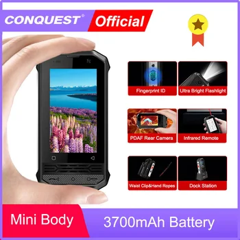 Перейти на Алиэкспресс и купить CONQUEST F2 маленький F2 мини IP68 надежные смартфоны 2020 мини смартфон IP68 смартфон NFC Android-смартфон разблокирован мовиль