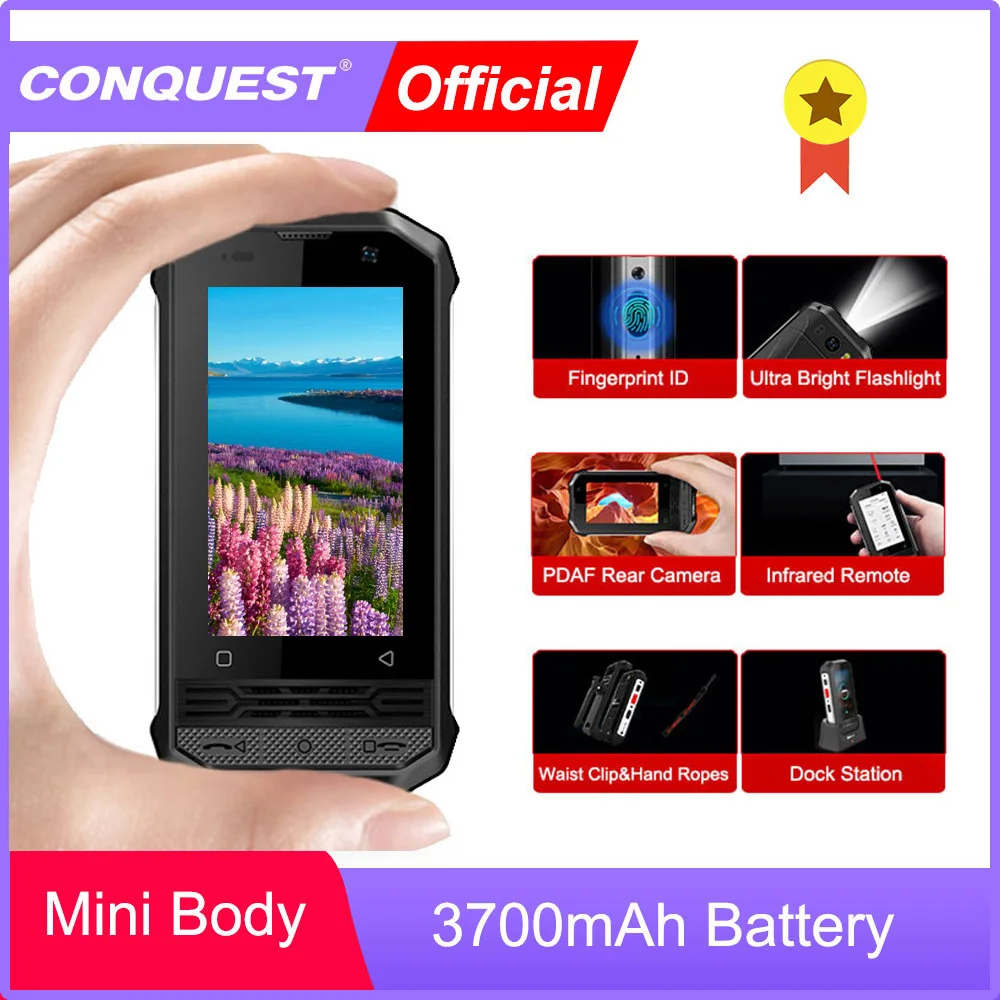 CONQUEST F2 маленький мини IP68 надежные смартфоны 2020 смартфон NFC Android разблокирован мовиль|Смартфоны| |