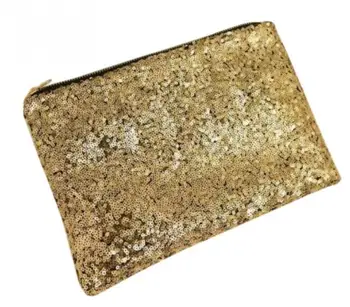 

Women's new fashion Cosmetic bag coin Purse gold Sequins Clutch bag