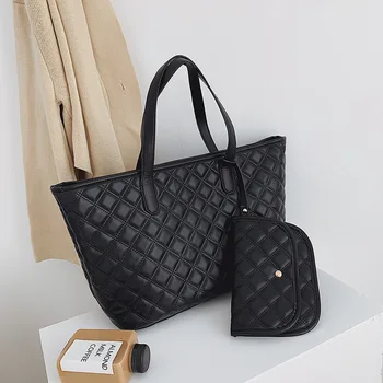 

2019 new large handbag single shoulder rhombic female bag large capacity high quality fashion handbag