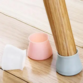 

4Pcs Table Chair Leg Cap Soft Silicone Floor Protector Cover Round Furniture Feet Pad