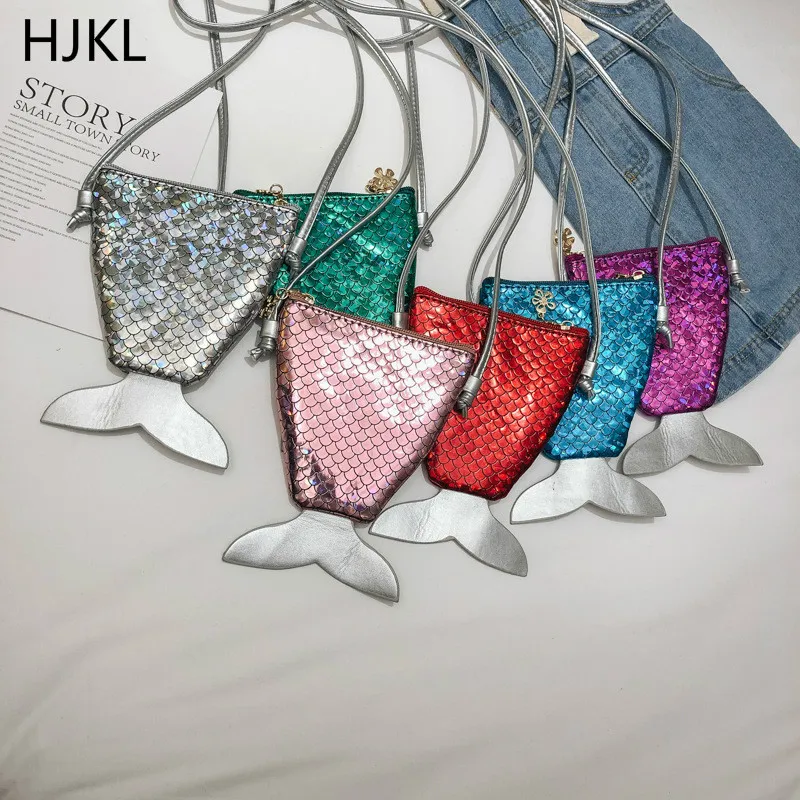 

Children's Bag 2020 Summer Mini Shoulder Bag High Quality Cute Sequins Small Fish Messenger Bag Tide Boys and Girls Baby Bag