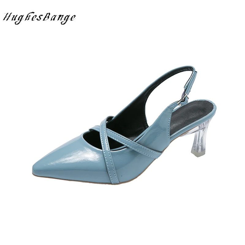 

fashion women shoes comfortable Korean sandals 2020new Straight Roman Sandals High Heel Middle and Wild Single stiletto pointed