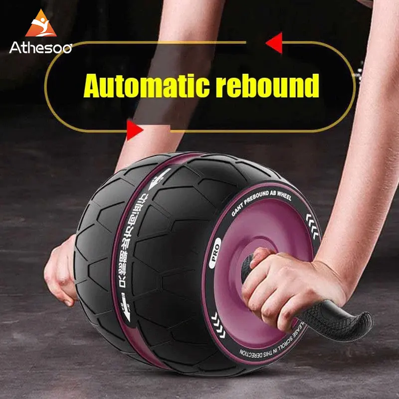 

Athesoo Abs Roller Wheel Abdominal Wheel AB Carver Pro Auto Spring Back Automatic Rebound Abdominal Six Packs Core Exercise
