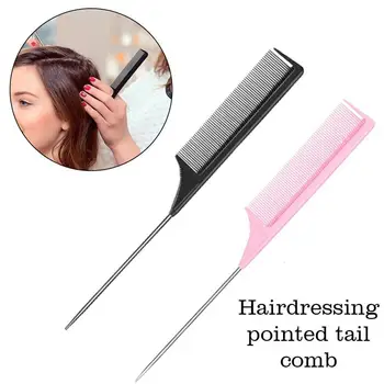 

1PC Highlight Comb Hair Combs Fine-tooth Metal Hair Beauty Rat Styling Hair Comb Hairdressing Tools Tail Comb Pin