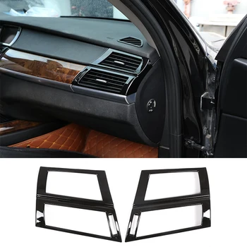

Car Accessories Glossy Black ABS Chrome Air Conditioner Side Air Outlet Decorative Frame Trim For BMW X5 E70 & X6 E71 2008-2013