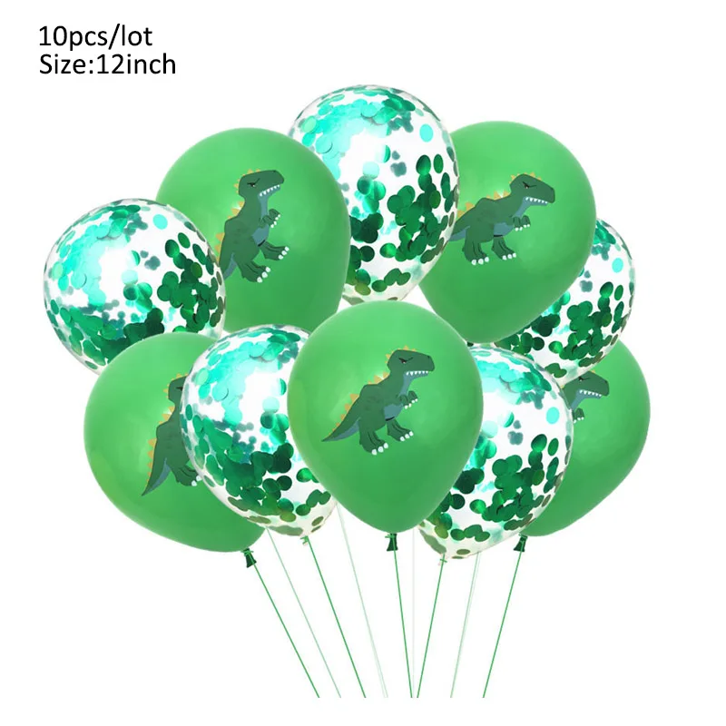 latex balloon 1 Вечерние джунгли для маленьких мальчиков С Днем Рождения флаг баннер воздушный шар с динозавром динозавр тематические вечерние украшения сувениры - Цвет: latex balloon 1