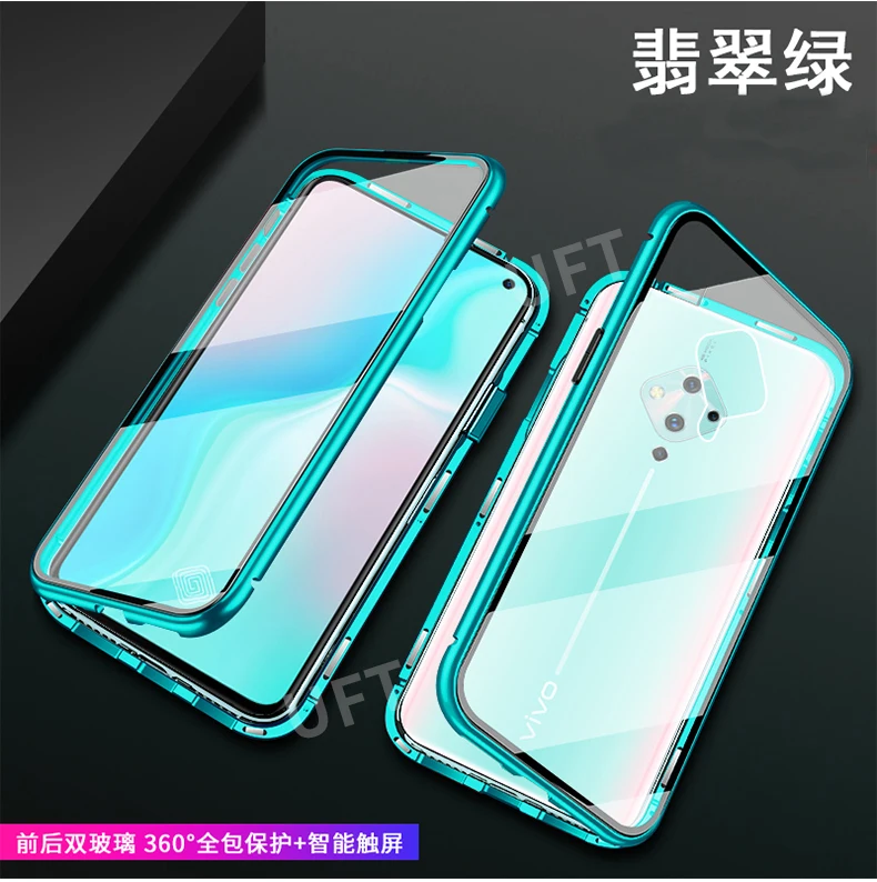 360 полная защита магнитный металлический чехол для OPPO Рино 3 Pro Рено 2Z 2F 2 Рено 10xzoom Рено Ace Двусторонняя закаленное Стекло крышка