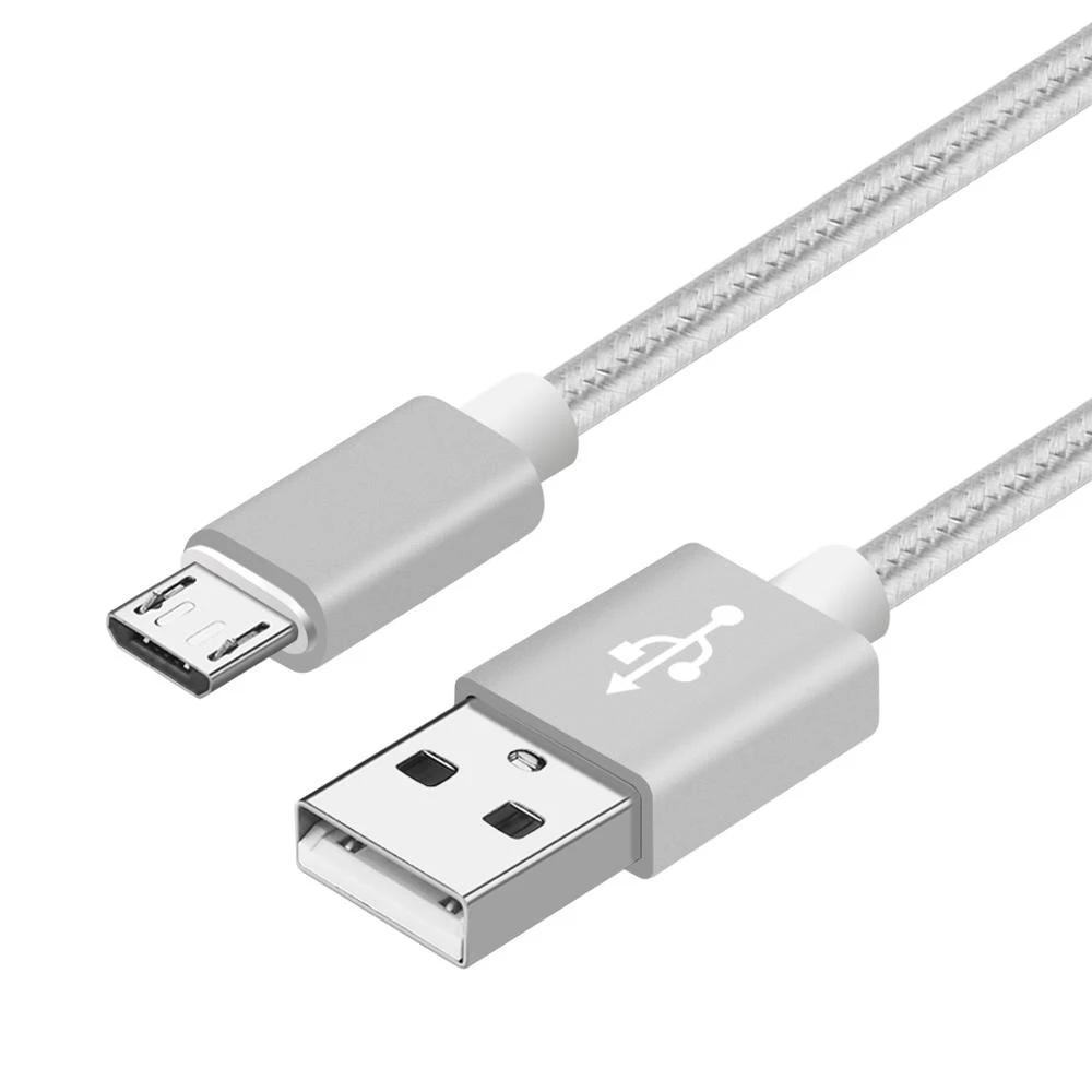 Silver-10Pack VOXLINK 10 шт USB кабель 5 V 2.4A Micro USB зарядный дата кабель мобильного телефона для samsung S7 S6 Huaiwei Xiaomi Meizu LG htc - Цвет: Silver-10Pack