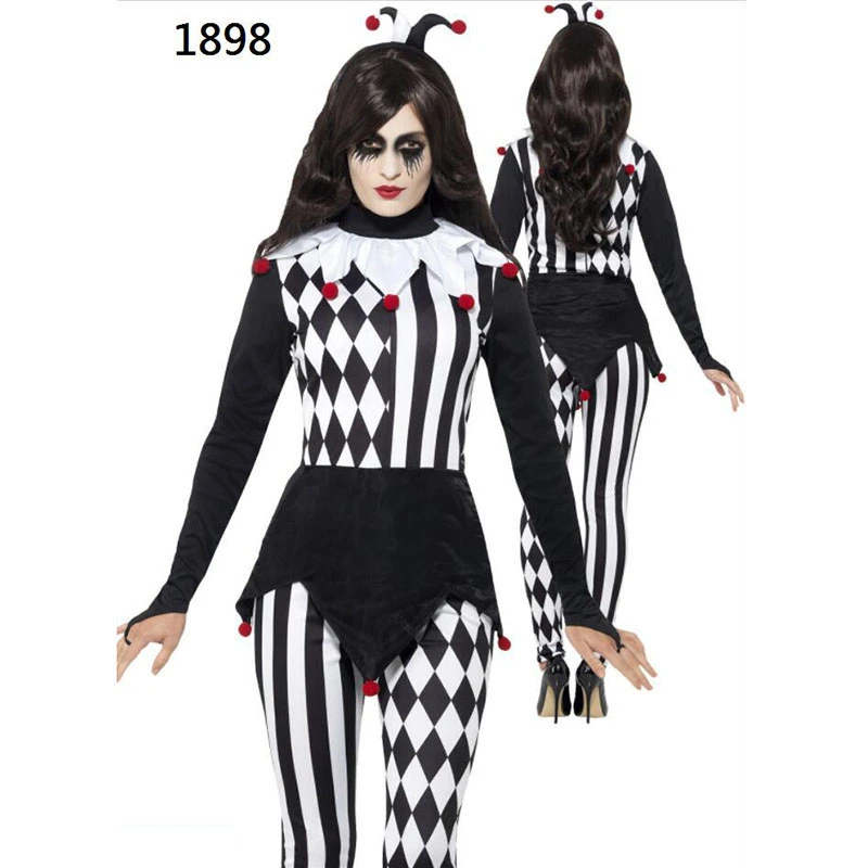 Black And White Clown Costume