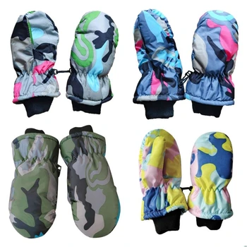 

Chidren Winter Thicken Mitten Kids Outdoor Warm Waterproof Windproof Gloves windproof warm Children gloves