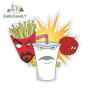

EARLFAMILY 13cm x 12.9cm Aqua Teen Hunger Force Sticker Decal Funny Auto Sticker Car Styling Motorcycle Car Decal Accessories