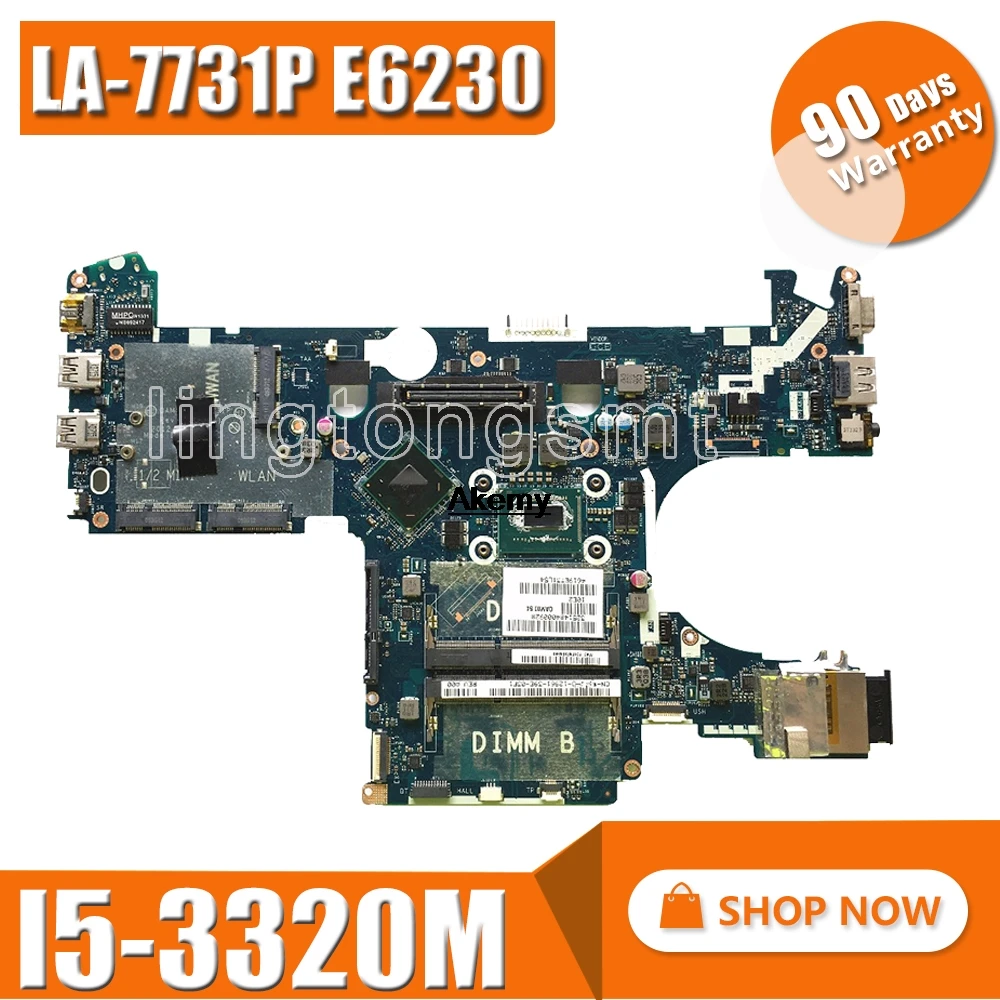 Akemy для DELL latitude E6230 6230 Материнская плата ноутбука I5-3320M LA-7731P CN-05CDR9 CN-039GJ4 CN-0PR83X 0PR83X