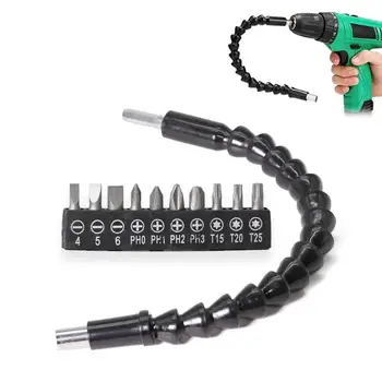 

Flexible Universal Hose Batch Heads Set Electric Hand Drill Extension Rod Shaft Sleeve Drill Bit Holder Connector Repair Tools