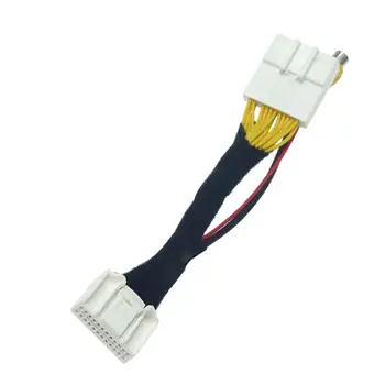 

24Pin Video Input Switch Reverse Car Parking Camera RCA Adapter Line for-Renault