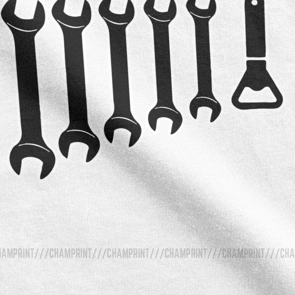 Винт ключ открывалка механик футболки Для мужчин автомобилем исправить инженер Винтаж хлопковая футболка футболки с коротким рукавом 4XL 5XL 6XL одежда