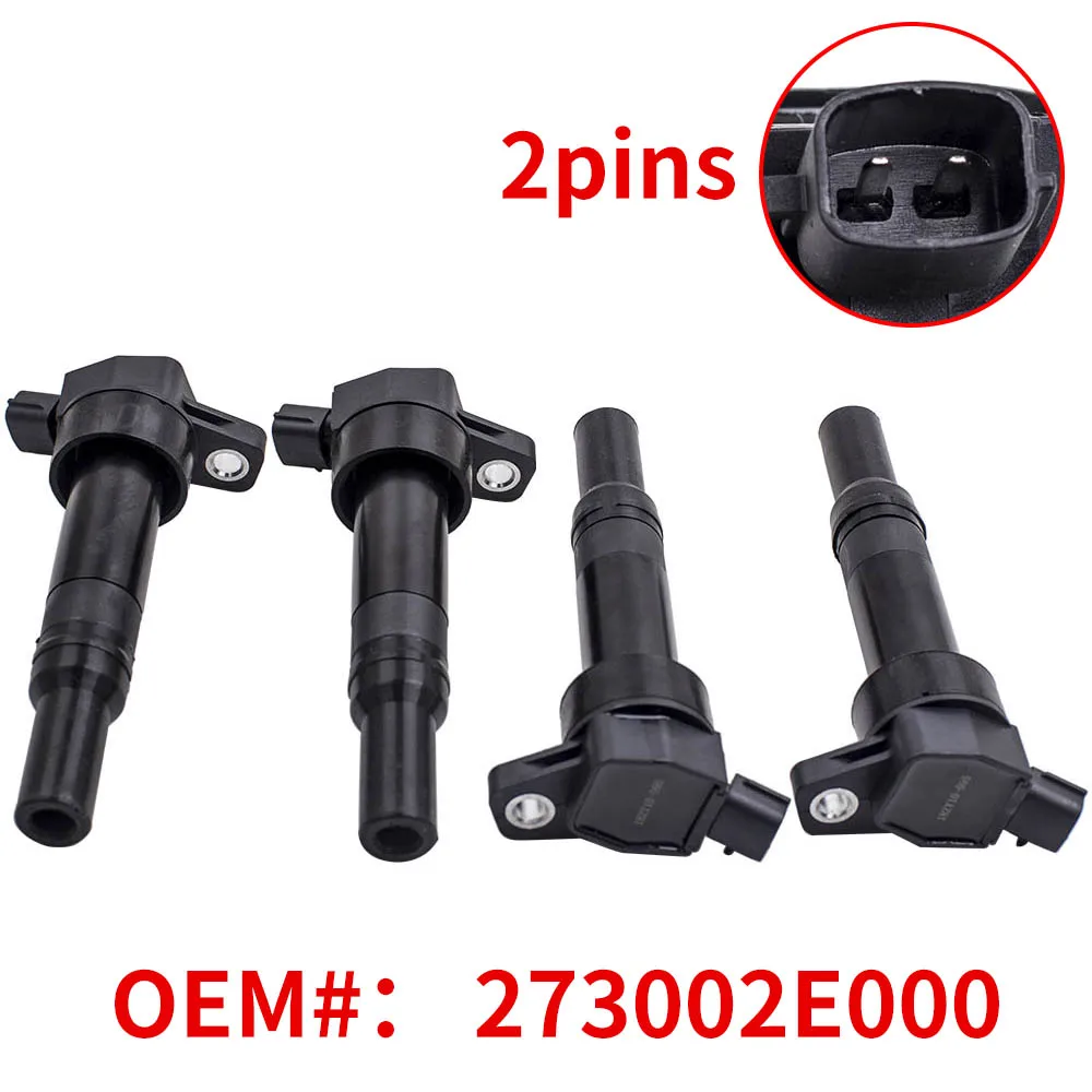 4pcs Spark Ignition Coil for Hyundai Elantra 1.8L 2.0L L4 For Kia Forte 273002E000Ignition Coil