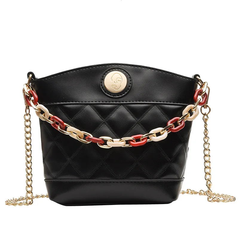

Chain Bucket Bag for Women 2019 Fashion Pu Leather Luxury Handbags Women Bags Designer Totes Crossbody Bags Bolsas De Mujer