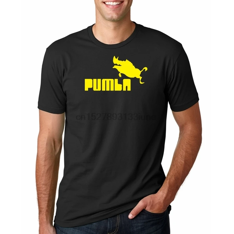 BINYU Милый Забавный тройник футболки homme Pumba (Пумба) для мужчин с коротким рукавом