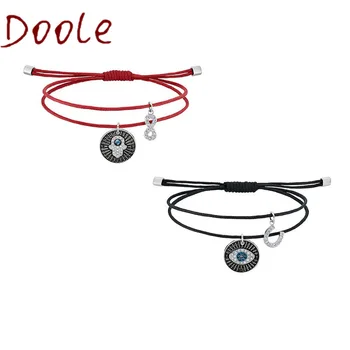 

SWA New High Quality Fashion Jewelry Charm Classic Fashion Seiko Bracelet Male and Female Couple Demon Eye Hamsa Bracelet