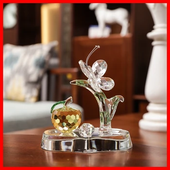 

CRYSTAL APPLE PEACE TREE DECOR CAR PERFUME LIVING ROOM WINE CABINET WINDOW DESKTOP HOME DECORATION WEDDING GIFT