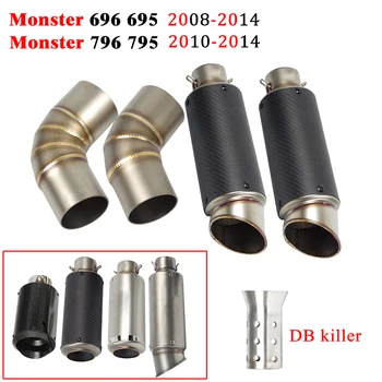 

Motorcycle Exhaust For DUCATI Monster 696 696 2008-2014 796 795 Monster 2010-2014 System Slip On Middle Pipe Link Pipe
