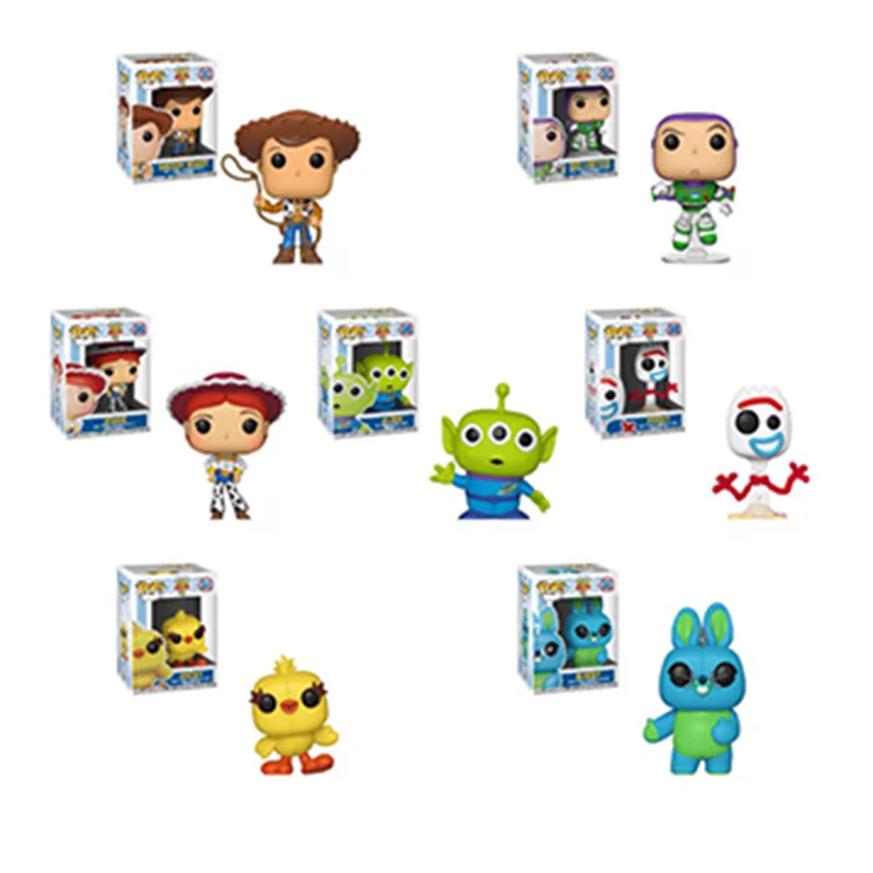 

FUNKO POP Toy Story 4 Forky Rex Ducky Woody Brinquedos Original Vinyl Action Figures Cartoon Collection Model Anime Toys Gifts