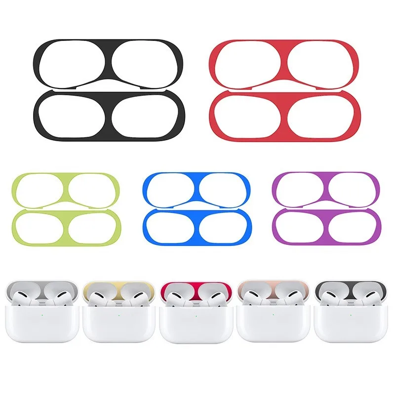 Защитный чехол для наушников Airpods Pro металлический пылезащитный 2 1 аксессуары |