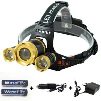 

Powerful Waterpoof Frontal Headlamp Zoomable Ultra Bright LED Headlight Portable Rechargebale 4 Modes Camping Running Torch