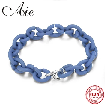 

Ocean Blue hard Rubber Bracelets X style Jewellery European Link chain bracelets For Women men Jewelry 2020 New