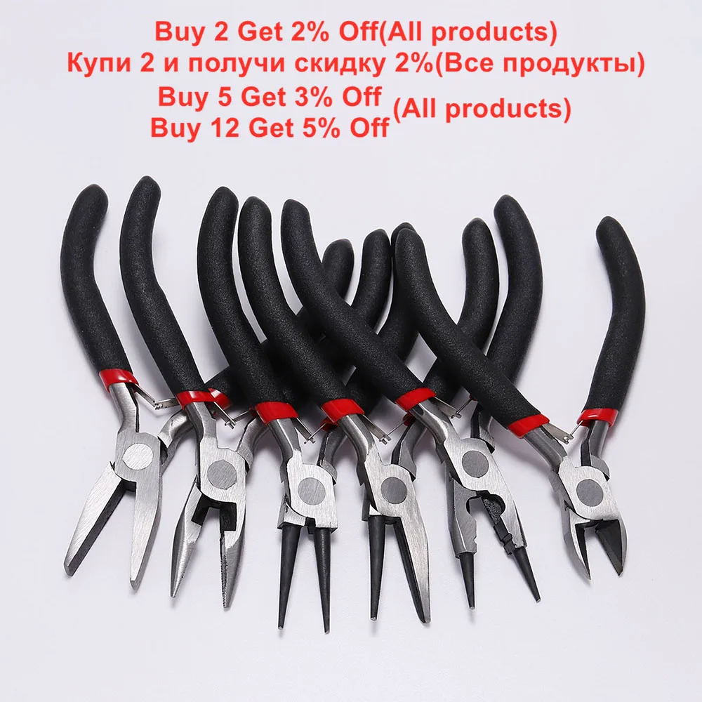 보석 페로니켈 펜치 도구 및 장비 키트 긴 바늘 둥근 코 절단 와이어 펜치 DIY 보석 만들기 액세서리