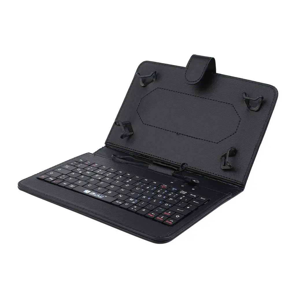 Ультра-тонкий 7 дюймов Регулируемый чехол для планшета с клавиатурой Чехол-подставка для планшета на андироиде с подключением микро USB(Пособия по немецкому языку версия