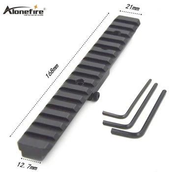 

AloneFire D0013 21mm Rail Dovetail Base Picatinny Weaver Airsoft Rifle Shot gun Tactical lights Laser Sight Scope Hunting Mount