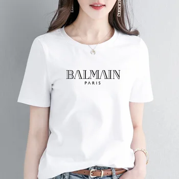 

100% Cotton T-shirt Women New Autumn With short sleeves O-Neck Female T-Shirt White Casual Basic Classic Tops