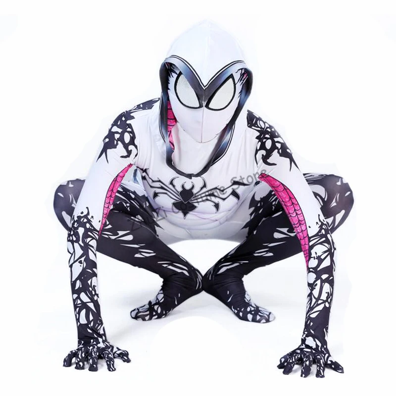 Костюм Venom женщины Zentai для девочек ядовитый костюм симбиота карнавала