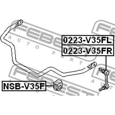 Тяга стабилизатора переднего левая Nissan 350Z Z33 FEBEST 0223 V|Детали амортизаторов| |