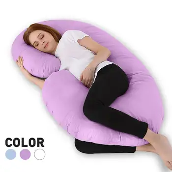 

Sleeping Support C Shape Pillow Body Cotton Pillowcase Maternity Pregnancy Pillows Side Sleepers Bedding For Pregnant Women