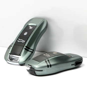 

Car key cover for Panamera Macan Cayenne Carman Boxster 911 971 9YA 718 key case car key shell keychain cover racing style